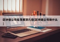 区块链公司能发展到几级[区块链公司做什么]